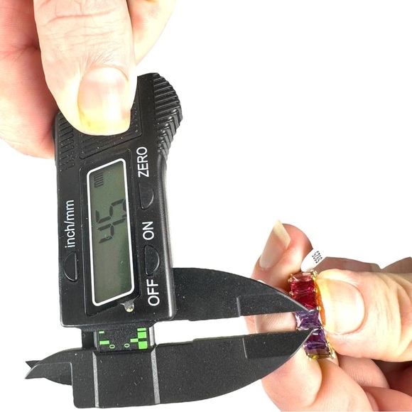 GM CN 925 Sterling Silver 6 mm Rainbow CZs Eternity Ring Size 6 Gay Pride 6g New - Picture 14 of 16